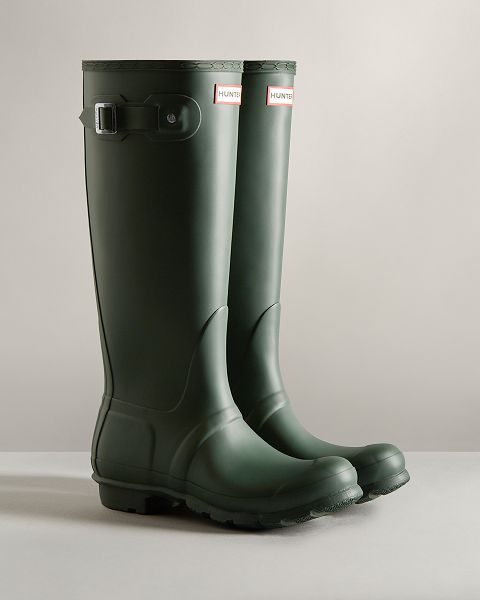 Green Hunter Original Tall Women's Rain Boots | NZ-37406