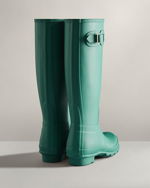 Green Hunter Original Tall Women's Rain Boots | NZ-71508