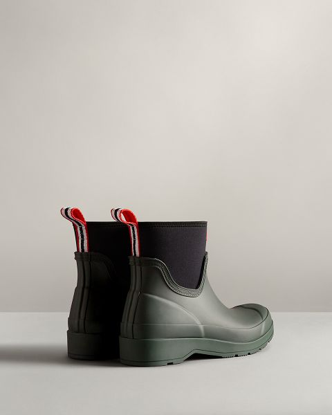 Green Hunter Play Short Neoprene Women's Rain Boots | NZ-91386