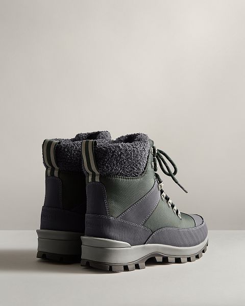 Green / Navy Hunter Insulated Recycled Polyester Commando Women's Winter Boots | NZ-61029