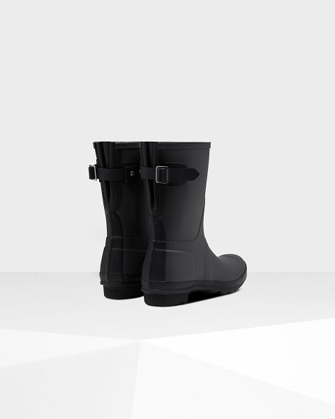 Grey / Black Hunter Short Back Adjustable Women's Rain Boots | NZ-37218