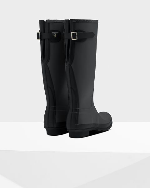 Grey / Black Hunter Tall Back Adjustable Women's Rain Boots | NZ-27308