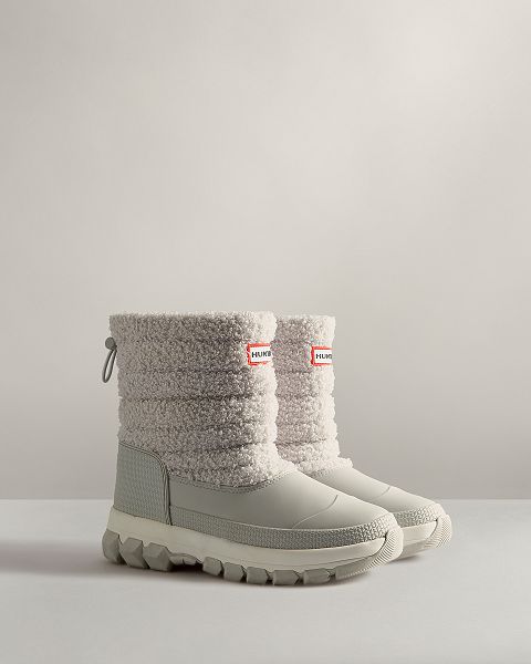 Grey Hunter Insulated Short Sherpa Women's Snow Boots | NZ-65240