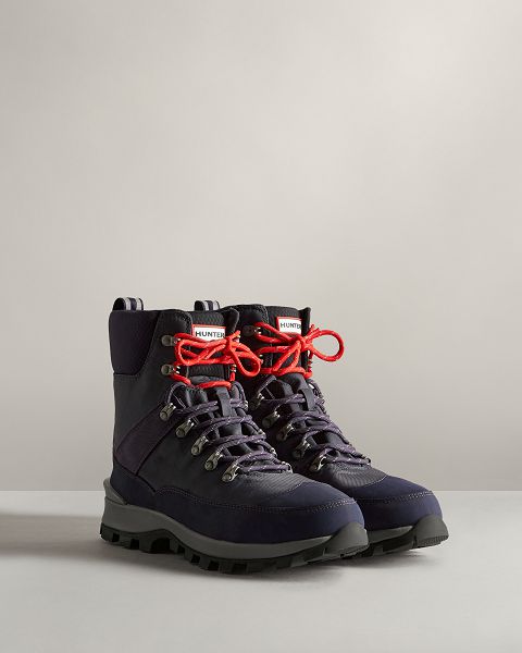 Navy / Blue Hunter Insulated Recycled Polyester Commando Men's Winter Boots | NZ-95827