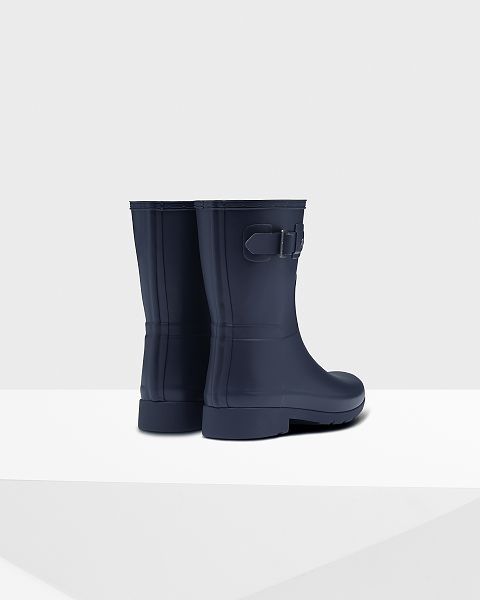 Navy Hunter Original Refined Short Women's Rain Boots | NZ-49210