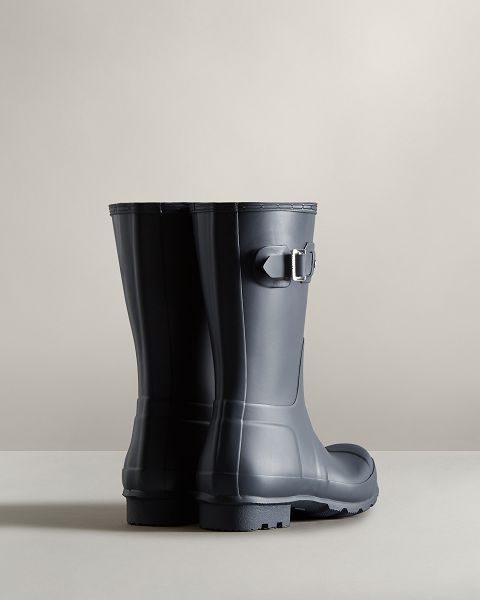 Navy Hunter Original Short Men's Rain Boots | NZ-41537