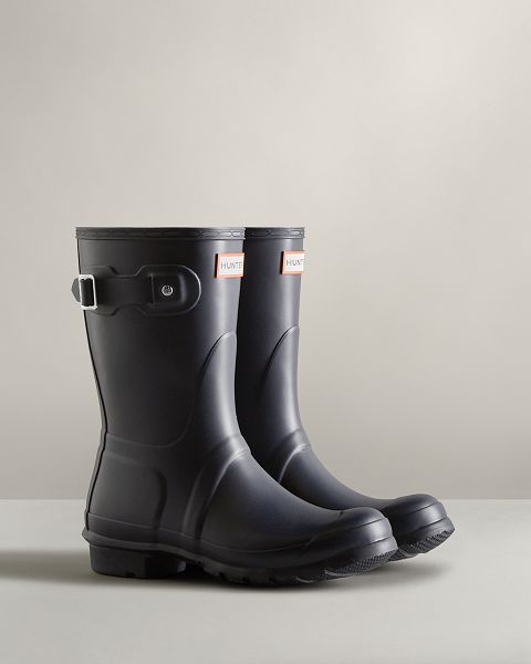 Navy Hunter Original Short Women's Rain Boots | NZ-85367