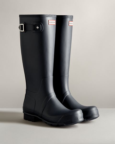 Navy Hunter Original Tall Men's Rain Boots | NZ-38426