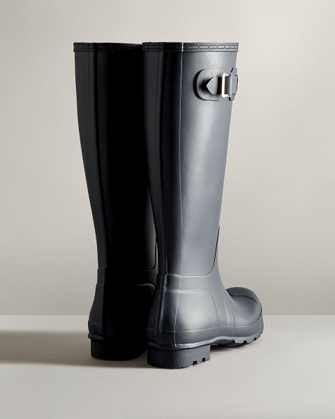 Navy Hunter Original Tall Men's Rain Boots | NZ-38426