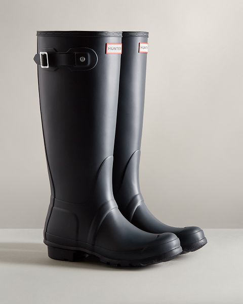 Navy Hunter Original Tall Women's Rain Boots | NZ-62357