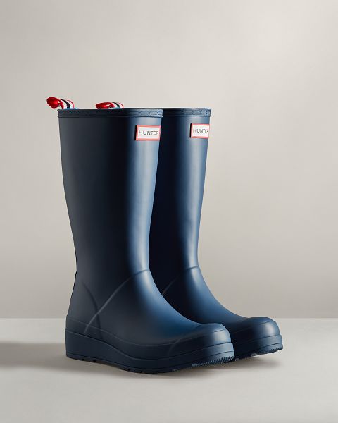 Navy Hunter Play Tall Women's Rain Boots | NZ-15843