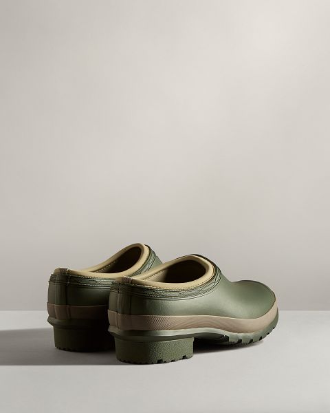 Olive / Green Hunter Gardener Men's Clogs | NZ-96853