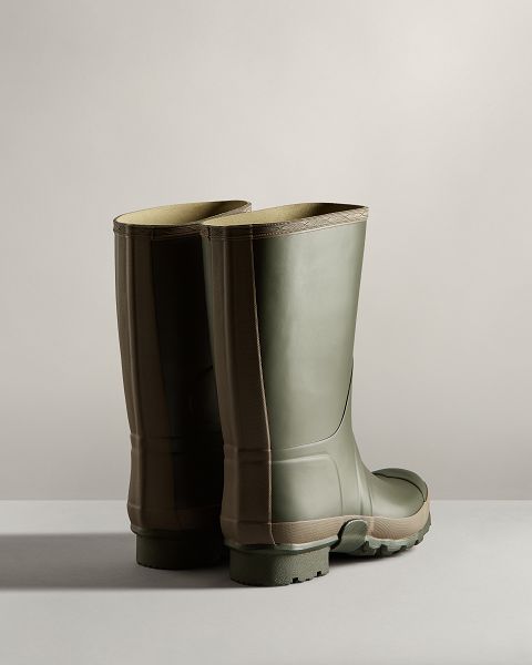 Olive / Green Hunter Gardener Men's Rain Boots | NZ-71308