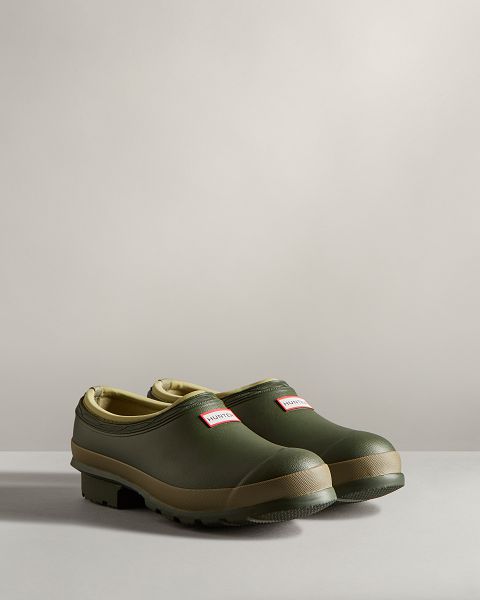 Olive / Green Hunter Gardener Women's Clogs | NZ-37251