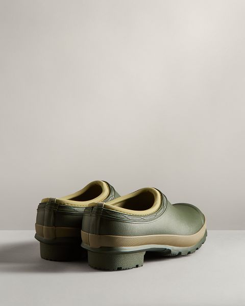 Olive / Green Hunter Gardener Women's Clogs | NZ-37251