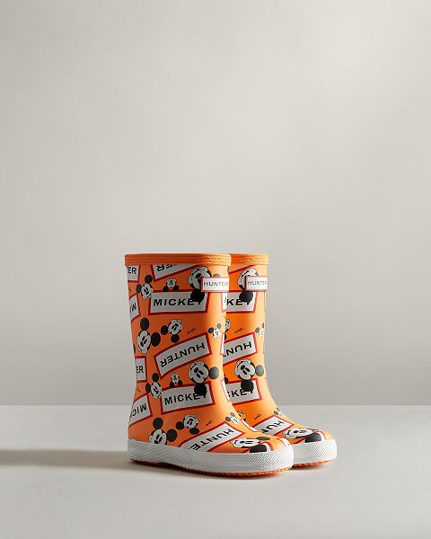 Orange Hunter First Disney Kids' Rain Boots | NZ-30268