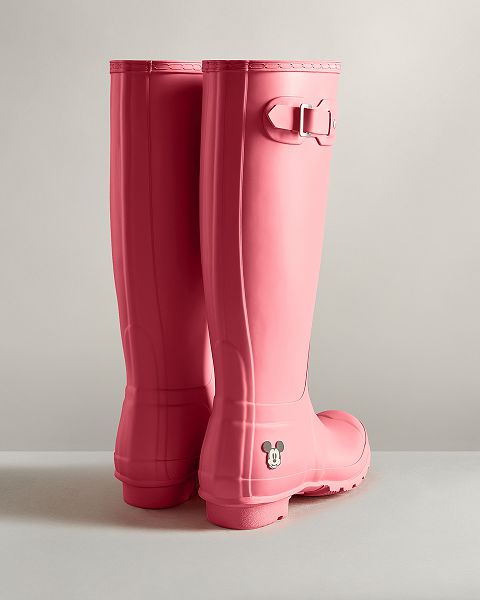 Pink Hunter Disney Tall Women's Rain Boots | NZ-17250