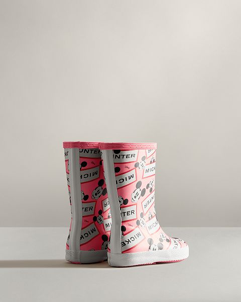 Pink Hunter First Disney Kids' Rain Boots | NZ-83950