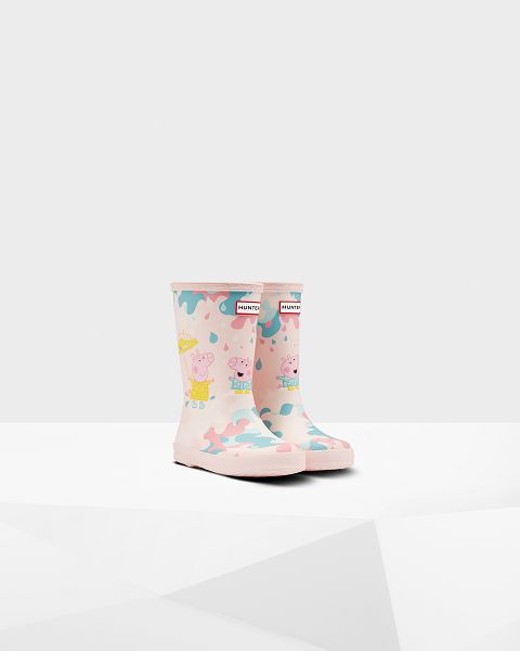 Pink Hunter First Peppa Pig Muddy Puddles Kids' Rain Boots | NZ-47198