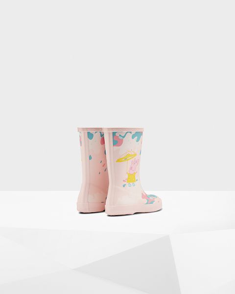 Pink Hunter First Peppa Pig Muddy Puddles Kids' Rain Boots | NZ-47198