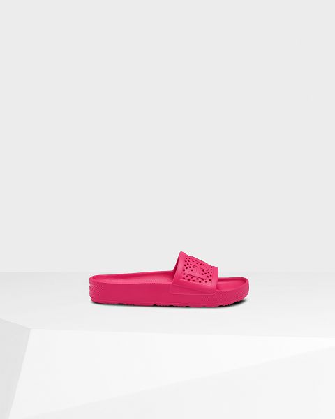 Pink Hunter Lightweight Moulded Women's Slides | NZ-63412