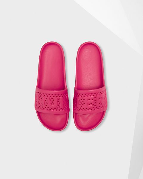 Pink Hunter Lightweight Moulded Women\'s Slides | NZ-63412