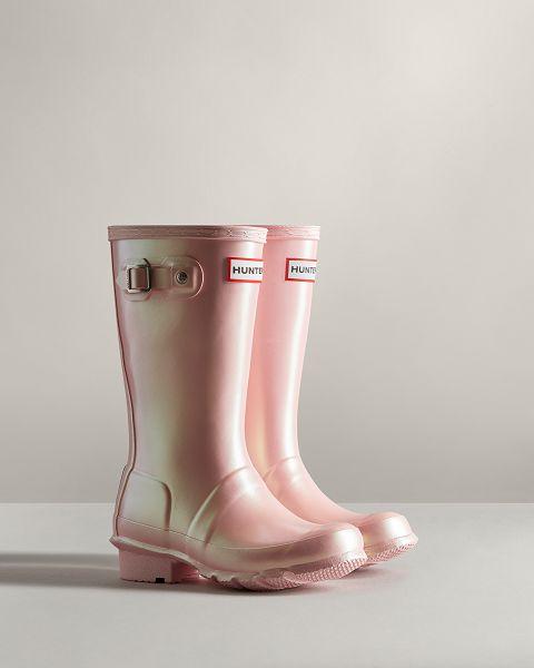 Pink Hunter Nebula Kids' Rain Boots | NZ-73248