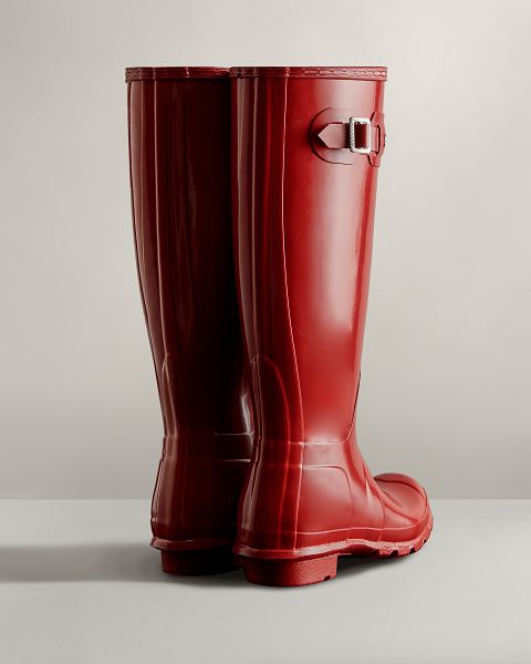 Red Hunter Original Tall Gloss Women's Original Tall Boots | NZ-46712