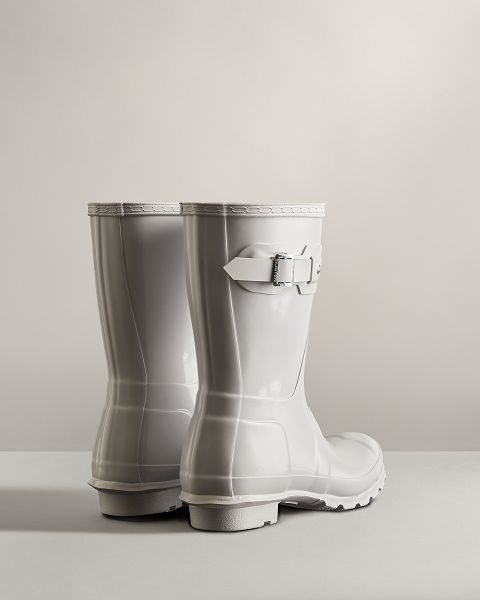 White Hunter Original Short Gloss Women's Original Short Boots | NZ-91745