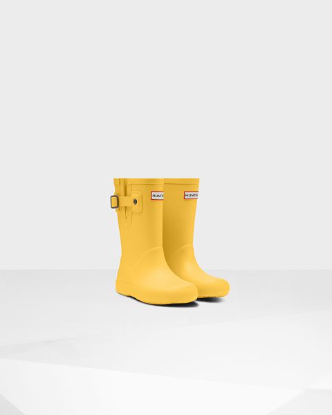 Yellow Hunter First Flat Sole Kids' Rain Boots | NZ-36190