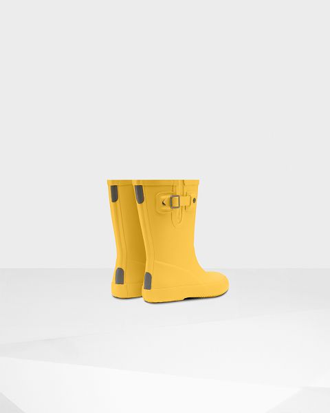 Yellow Hunter First Flat Sole Kids' Rain Boots | NZ-36190