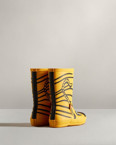 Yellow Hunter First Lunar New Year Tiger Kids' Rain Boots | NZ-48517