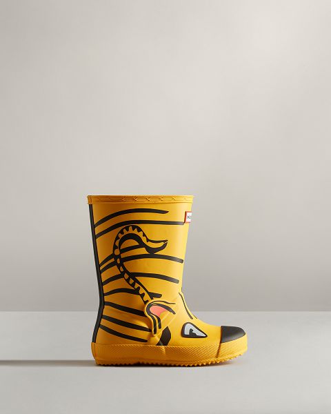 Yellow Hunter First Lunar New Year Tiger Kids\' Rain Boots | NZ-48517