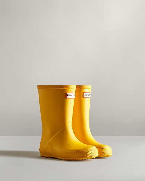 Yellow Hunter Original First Classic Kids' Rain Boots | NZ-49236