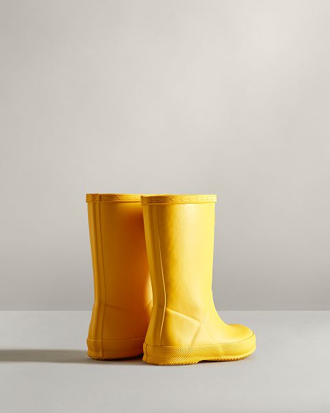 Yellow Hunter Original First Classic Kids' Rain Boots | NZ-49236