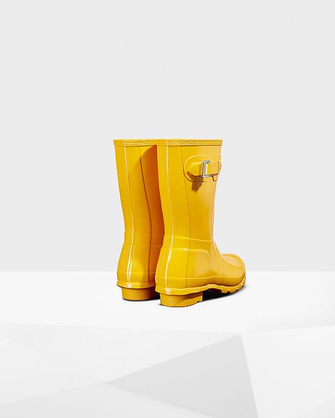 Yellow Hunter Original Short Gloss Women's Rain Boots | NZ-23701