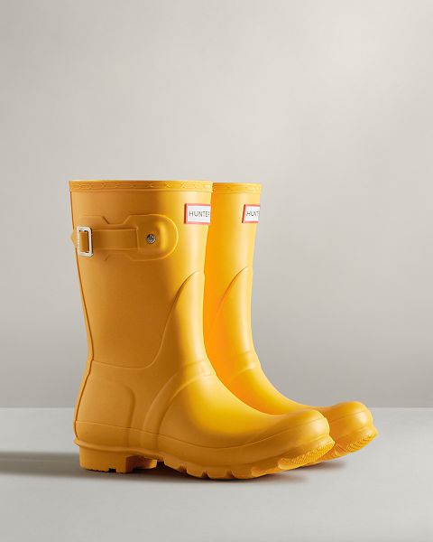 Yellow Hunter Original Short Women's Rain Boots | NZ-60793